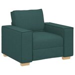 vidaXL Canapé Fauteuil Vert Foncé 60 cm Tissu
