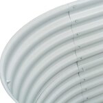 vidaXL Lit surélevé de jardin 160x80x81 cm Acier galvanisé Argenté