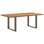 vidaXL Table à manger marron clair bois de chêne massif rectangulaire