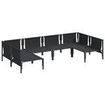 vidaXL Ensemble de canapé de jardin 6 Pièces Anthracite Acier