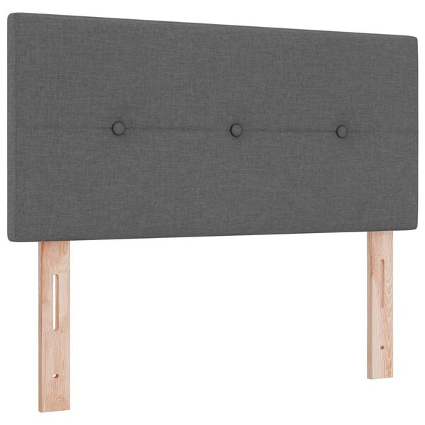 vidaXL Tête de lit LED gris foncé capitonnée 100 cm en tissu