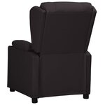 vidaXL Fauteuil inclinable Noir Similicuir