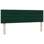 vidaXL Sommier à lattes de lit et matelas et LED vert foncé 160x220cm velours