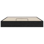 vidaXL Cadre de lit ottoman avec stockage Chêne noir 193 x 120 x 25 cm