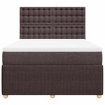 vidaXL Sommier à lattes de lit avec matelas Marron foncé 140x200 cm