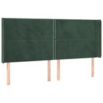vidaXL Sommier à lattes de lit matelas et LED Vert foncé 200x200 cm