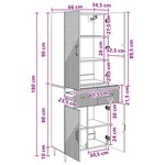 vidaXL Ensemble de Meubles 2 Pièces Sonoma gris 66 x 34 5 x 89 5 cm