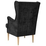 vidaXL Fauteuil Noir ARES