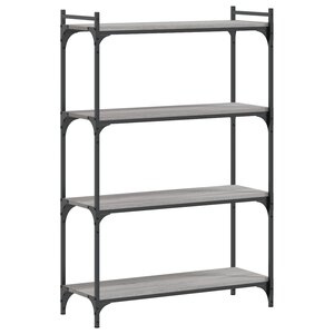 vidaXL Bibliothèque à 4 niveaux sonoma gris 80x30x120 cm