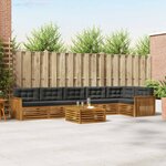 vidaXL Ensemble de canapés d'extérieur 7 pc Naturel et Anthracite