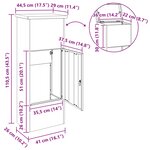 vidaXL Boîte de dépôt de colis avec porte Rouillé 44 5 x 29 x 110 5 cm