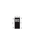 THIRARD - Plaque de signalisation BIS  marquage blanc sur fond noir  panneau ABS à visser  56x120mm