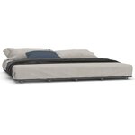 vidaXL Cadre de lit Gris 200x200 cm Bois de pin massif