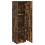 vidaXL Buffet chêne fumé Chêne fumé Bois Grand Buffet chêne fumé