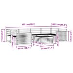 vidaXL Ensemble de canapés d'extérieur 7 pc Naturel