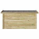 vidaXL Boîte de rangement Naturel 119 x 44 5 x 58 cm Pinède imprégnée