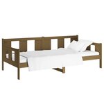 vidaXL Lit de jour sans matelas marron miel bois pin massif 90x200 cm