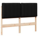 vidaXL Tête de lit capitonnée Marron et Noir 120 cm Pin massif