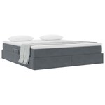 vidaXL Lit avec rangement et matelas Gris foncé 180 x 200 cm Velours