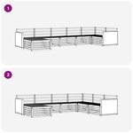 vidaXL Ensemble de canapés d'extérieur 7 pc Naturel