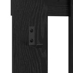 vidaXL Porte-manteau mural avec stockage avec miroir Chêne Noir 100 x 10 x 100 cm