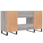 vidaXL Bureau sonoma gris 140x50x75 cm bois d'ingénierie