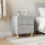 vidaXL Cabinet de chevet 2 pièces Gris béton 43 x 34 5 x 48 cm