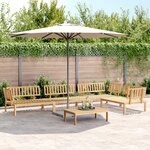 vidaXL Salon palette de jardin 5 Pièces bois d'acacia massif