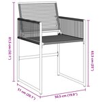 vidaXL Ensemble de salle à manger de jardin 9 pièces en rattan synthétique noir