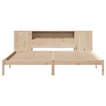 vidaXL Lit bibliothèque sans matelas 200x200 cm bois massif de pin