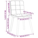vidaXL Chaises à manger lot de 2 gris nuage tissu