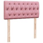 vidaXL Sommier à lattes de lit et matelas Rose 80x200 cm Velours