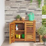 vidaXL Armoire de jardin Naturel 75 x 35 x 70cm Bois d'Acacia Massif