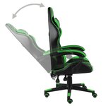 Chaise fauteuil siège pivotante de bureau informatique étude de jeux vidéo et similicuir vert 02_0024227