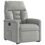 vidaXL Fauteuil inclinable gris clair tissu microfibre