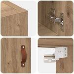 vidaXL Meuble mural chêne artisanal 60 x 31 x 60 cm Bois d'ingénierie