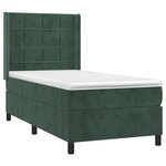 vidaXL Sommier à lattes de lit matelas LED Vert foncé 80x200cm Velours
