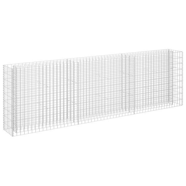 vidaXL Lit surélevé à gabion Acier galvanisé 270x30x90 cm