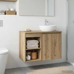 vidaXL Meuble de Salle de Bain In-between Chêne artisanal