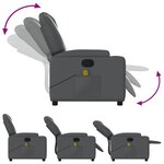 vidaXL Fauteuil de massage inclinable gris similicuir