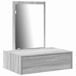 vidaXL Table de Toilette Gris 60 x 40 x 70 cm Bois d'ingénierie