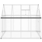 vidaXL Serre avec cadre de base argenté 224x169x195 cm aluminium
