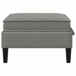 vidaXL Pouf avec Rangement Gris foncé Velours