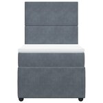 vidaXL Sommier à lattes de lit et matelas Gris foncé 80x200 cm Velours
