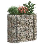 vidaXL Lit surélevé à gabion Fer galvanisé 120x50x100 cm