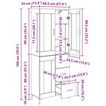 vidaXL Haut Armoire 2 Pièces Chêne artisanal Bois d'ingénierie