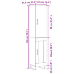 vidaXL Buffet haut Chêne sonoma 34 5x34x180 cm Bois d'ingénierie