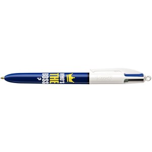 Stylo bille 4 couleurs pointe moyenne 1mm - motif « who’s the boss » x 12 bic