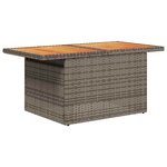 vidaXL Salon de jardin avec coussins 7 Pièces gris résine tressée