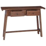 vidaXL Bureau Marron 110 x 30 x 79 cm Bois de Mahogany Massif